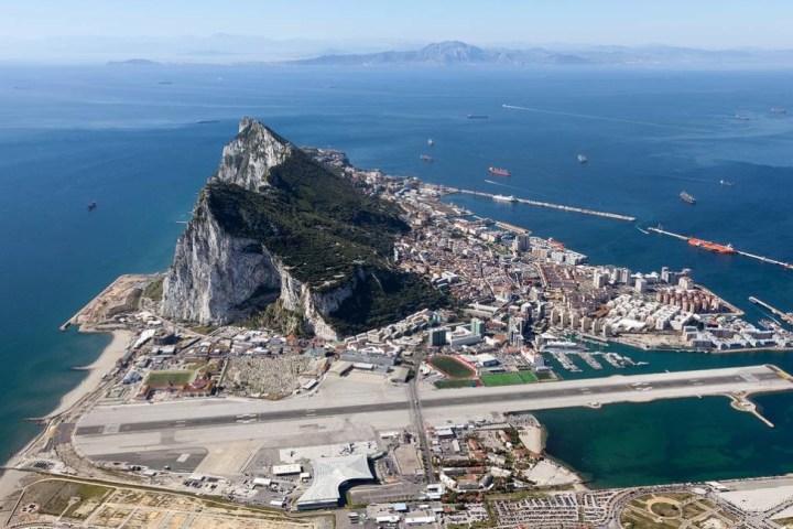 vista aérea del Peñón de Gibraltar