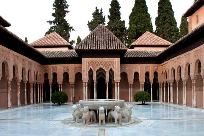 Patio de Los Leones en la Alhambra